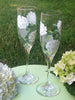 White Hydrangeas Champagne Flutes - Wineflowers
 - 3