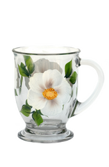 White Beach Rose Cafe Mug