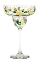 White Forget-Me-Nots Margarita Glass