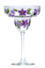Purple Forget-Me-Nots Margarita Glass - Wineflowers
