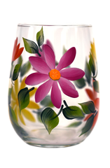 Summer Daisies Stemless Wine Glass