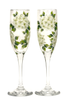 White Hydrangeas Champagne Flutes - Wineflowers
 - 1