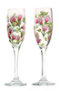Pink Rosebud Champagne Flutes (Set of 2) - Wineflowers
