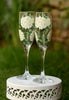 White Hydrangeas Champagne Flutes - Wineflowers
 - 2