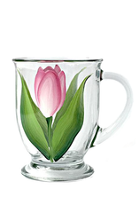 Pink & White Tulips Cafe Mug