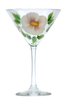 White Beach Roses Martini Glass - Wineflowers
