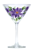 Purple Daisies Martini Glass - Wineflowers
