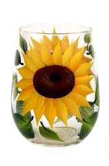 Sunflowers Stemless Wine Glass