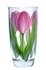 Pink and Cream Tulips Tumbler - Wineflowers
